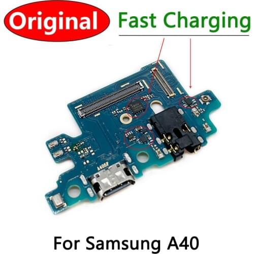 A40 Original New USB Charging Port Connector Board Flex Cable With Microphone For Samsung Galaxy A40 Connector de carga