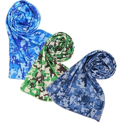 Portable Printed Camouflage Cooling Towel Reusable Outdoor Fishing Sports Cycling Running Gym Yoga Fitness Hand Towel 30*90cm
