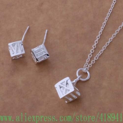Silver Plated Jewelry Sets Earring 333 + Necklace 311 /eepamvwa bfrajwya AS221
