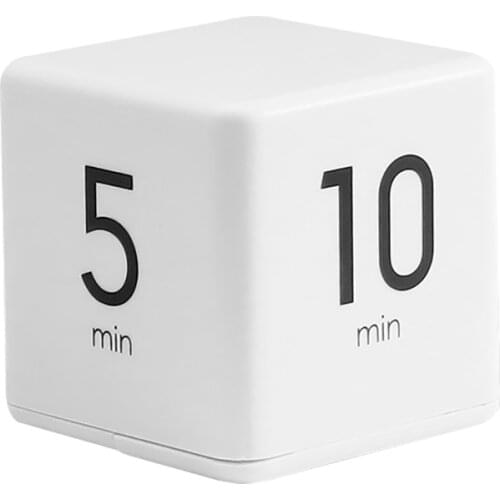 Simple Clock Timer Alarm Cube Digital Minutes Time Management White Timer Time Management Tool