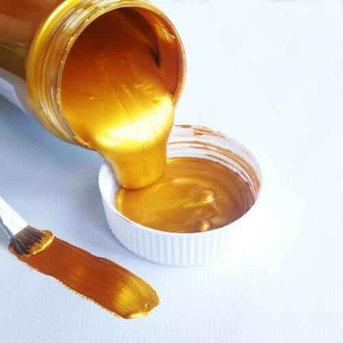 100ml Gold Paint Metallic Acrylic Paint,waterproof Not Faded For Statuary Coloring DIY Hand Clothes Painted Graffiti Pigments
