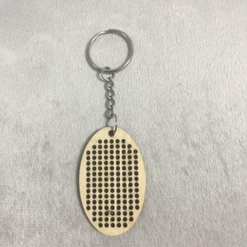 20pcs Oval Needlepoint Blanks Wood Blank Cross Stitch Pendant DIY Blank Disc