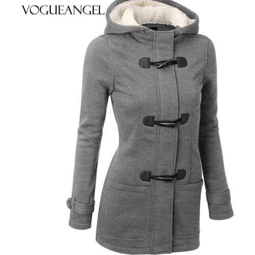 2021 Casual Women Trench Coat Autumn Zipper Hooded Coat Female Long Trench Coat Horn Button Outwear Ladies ToP Pluse Size S-6XL