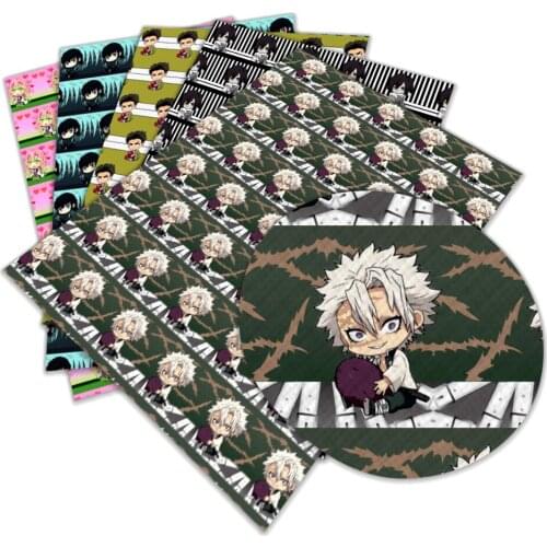 30 cm x 136 cm Japanese cartoon faux artificial Synthetic leather fabric hair bow 1piece