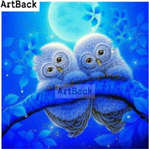 Owl 5d diamond painting animal sticker full square 3d diamond mosaic kit diamond embroidery handmade crafts