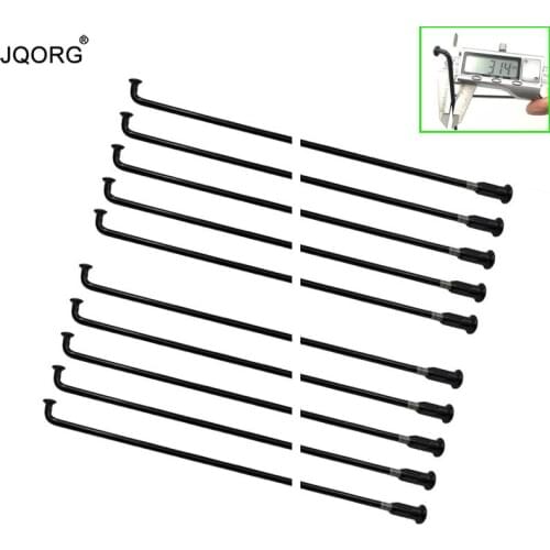 60 Pieces A Lot 10 Gauge Diameter 3.14 mm Black Color Spokes For Electric Bike 45# Steel Material J-BEND Spokes For Motorcycle