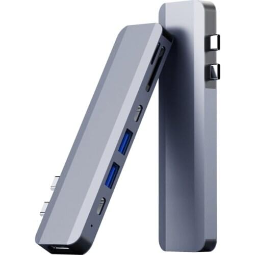 7 in 1 USB Type C Hub 4K HDMI-compatible USB 3.0*2 SD MICRO SD PD Hub with Charging Port