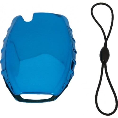 80%HOT Bright Blue Stylish Soft TPU Anti-dust Key Fob Cover Protective Case for Benz