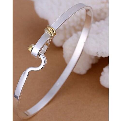925 jewelry silver plated jewelry bangle fine fashion bracelet bangle top quality wholesale and retail SMTB073