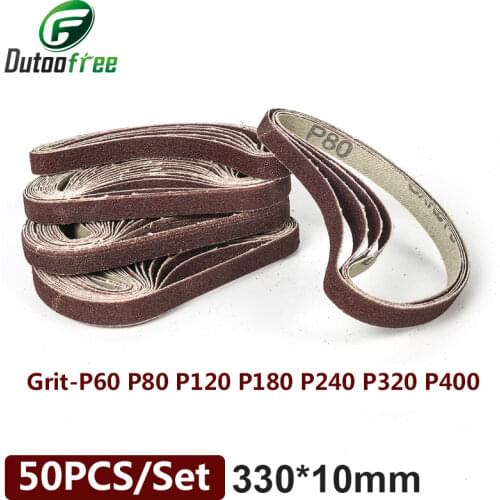 50PCS/Set Abrasive Tools sanding belt sandpaper disc sandpaper grinding wheel Abrasive Belt for Air Belt Sander 330*10mm