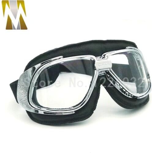 MOTORCYCLE GOGGLES STEAMPUNK HALF MOTORCYCLE HELMET FLIGHT EYEWEAR GLASSES HELMET GOGGLES BIKER GOGGLE SMOKED LENSES