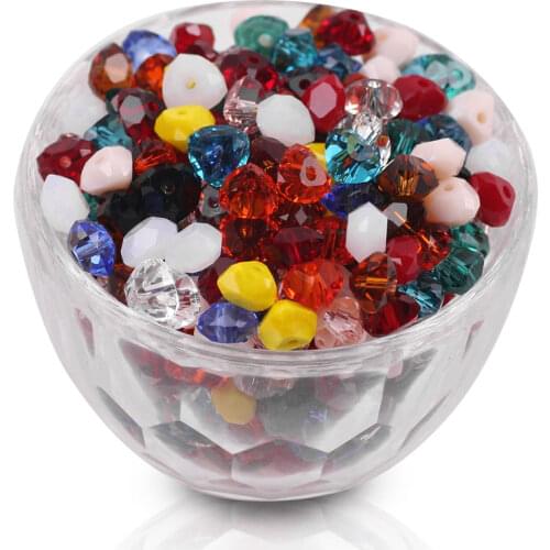 95Pcs/Lot Austrian Crystal Bicone Triangle Shape 8mm Faceted Glass Loose Beads Crafts Materials for DIY Making Costume Jewelry