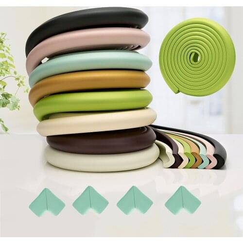 Child Safety Soft Foam Bumper Kid Protector Thickening Corners Table Guard Strip Baby Protection Furniture Bumper Corner Cushion