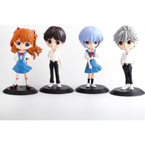 4pcs/set Asuka Langley Figure Ayanami Rei Model PVC Action Figure Toys Kaworu Nagisa Ikari Shinji Dolls For Kid Gift