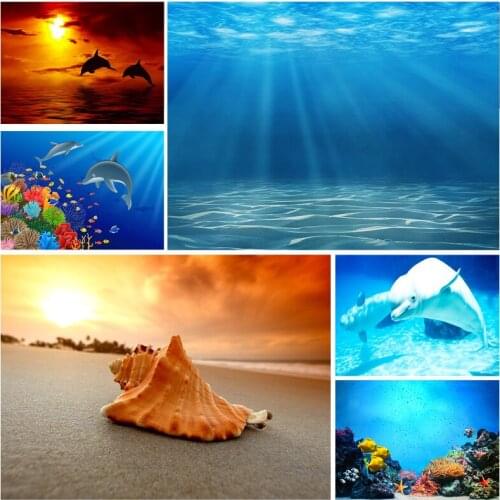 Children Birthday Photography Backdrops Ocean World Baby Newborn Portrait Photo Background Studio Props 2194 HYY-04