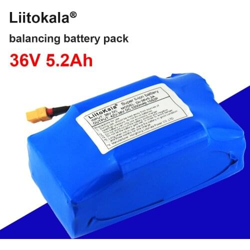 Liitokala 18650 36V 5200mAh Superior lithium-ion rechargeable battery pack for electric Self-balancing hoverboard unicycle