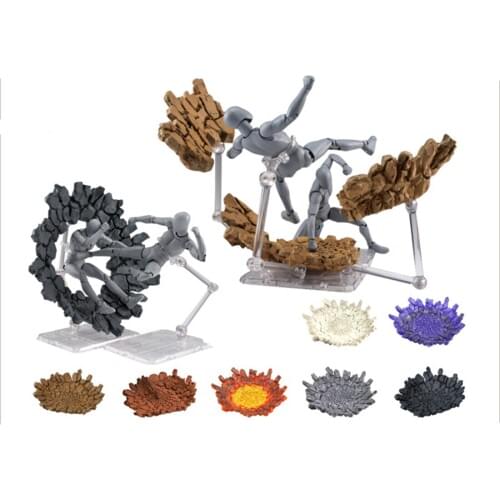 Explode Effect Ground Platform Impact Ground Effect Prop For Gundam Or General Scale Model - Orange
