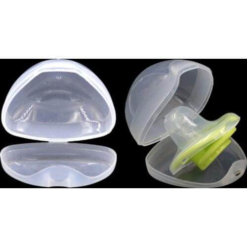 BPA Free Baby Dummy Pacifier Case Transparent Safe Infant Soother Pod Storage Box BPA-Free Nipple Shield Container Holder