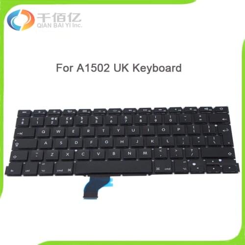 Original New A1502 Keyboard Replacement Without Backlight for MacBook Pro Retina 13" ME864 ME865 ME866 UK keyboard