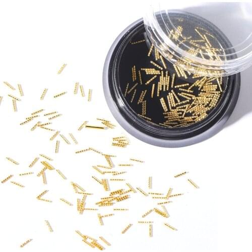 100 Pcs Japanese Style Classic Nail Art Sticks Fine Nail Art Design Threaded Metal Rods Nails Metal Rivet Decoration 4/8/10mm