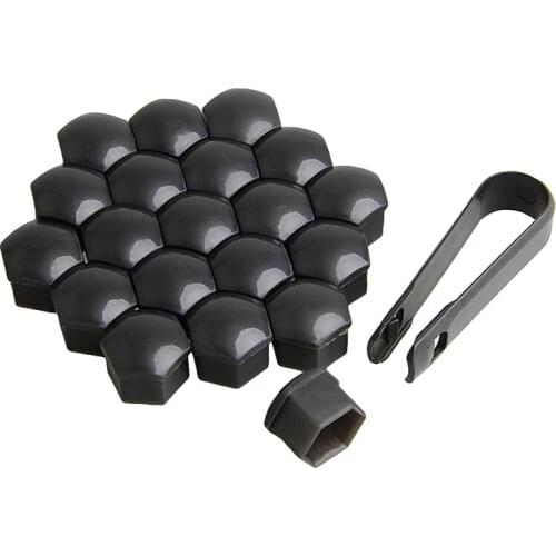 20Pcs/Set 17mm Car Wheels Plastic Nuts with Screw Removal Tools