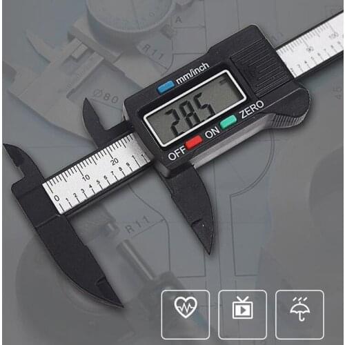 LCD Digital Display Vernier Caliper 150mm Carbon Fiber Digital Vernier Caliper Wenwan Jewelry Measurement Vernier Caliper