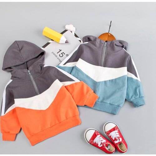 Boys Girls Kids Hoodies Stitch Color Funny Sweatshirt Winter Fall Toddler Outfit Baby Boy Clothes Children Coats Outerwear 19Aug