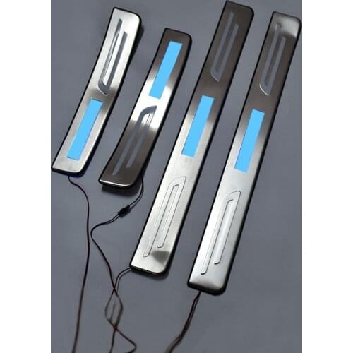 Car styling Car Accessories LED Stainless Steel Door Sill Plate Welcome Pedal fit For Honda CR-V CRV 2007 2008 2009 2010 2011