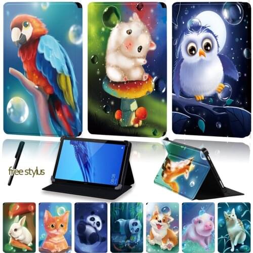 Universal Tablet Case for Huawei MediaPad T1 7.0/T1 8.0/T1 10/T2 10 Pro/T3 7.0/T3 8.0/T3 10 9.6/T5 10 Animal Pattern Series