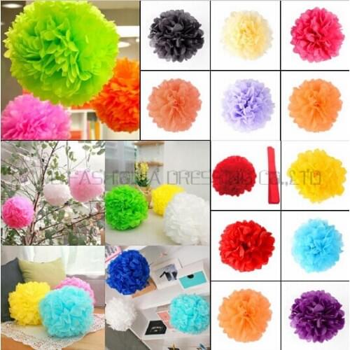 29 colors available!! Tissue paper pom pom baby shower wall hanging decorations 8inch(20cm) 50pcs/lot DIY paper flowers balls