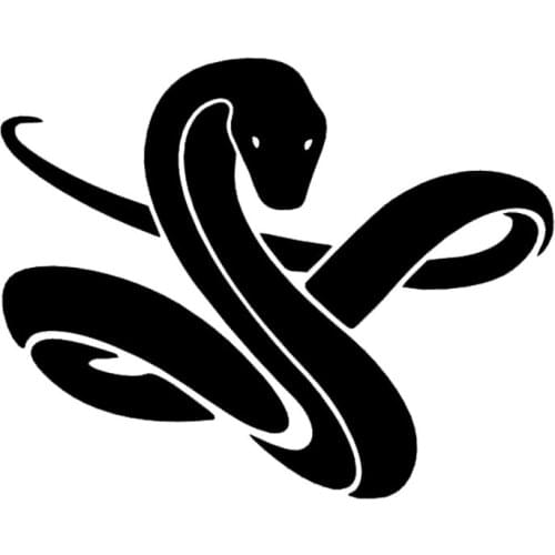 14cm*10.8cm Tribal Snake Cobra Python Vinyl Car-Styling Decal Waterproof Car Stickers Accessories Black/Silver S6-3066
