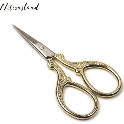 Vintage Sewing Scissors Tailor Scissors for Cross Stitch Embroidery Needlework Small Dressmakers Shears Sewing Tools 9*4.8cm
