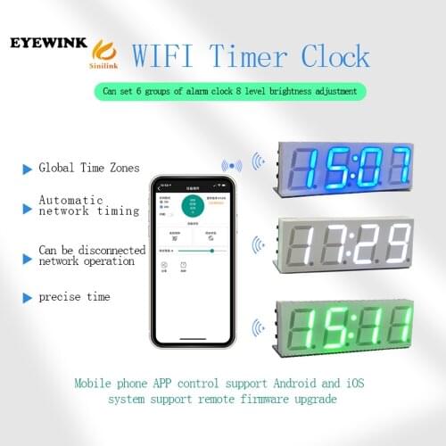 XY-clock WiFi time service clock module automatically gives time to DIY digital electronic clock through wireless network