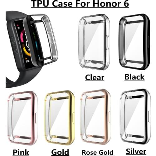Full Screen Protector Cases For Honor Band 6 Watch Case Soft TPU Protective Cover For Huawei Honor Band 6 Silicone Bumper Shell
