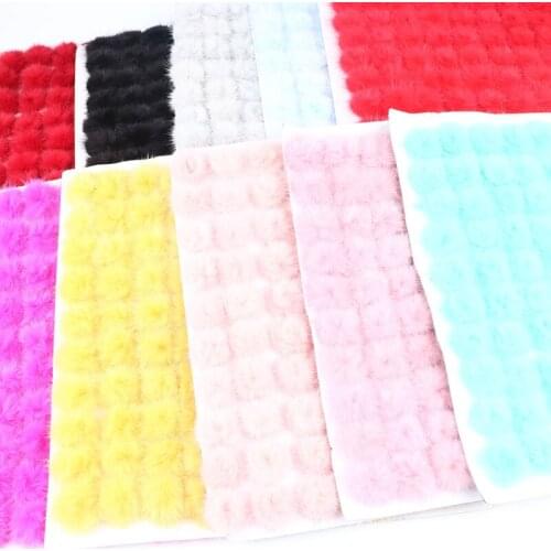 100PC Handicap Pompoms Mink Furry Ball Earrings Necklace Jewelry Crafts Accessories Garment Hat Sewing Ring Pom Pom Material