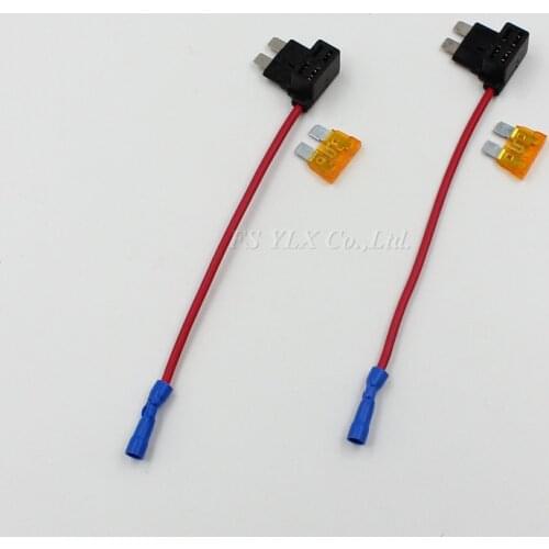 FSYLX 2pcs Add A Circuit Fuse Tap Piggy Back Standard Blade Fuse Holder ATO ATC 12v 24v 20A fuse