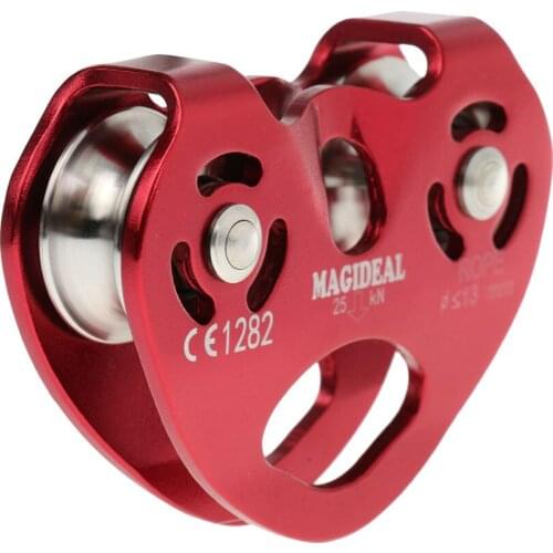 25KN Zip Line Pulley Wire Cable Trolley Outdoor Dual Pulley Climbing