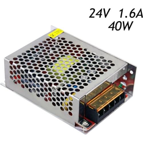 30Pcs/lot 24V 1.6A 40W Switching Power Supply AC110V 220V to DC Driver for LED Strip Non-waterproof