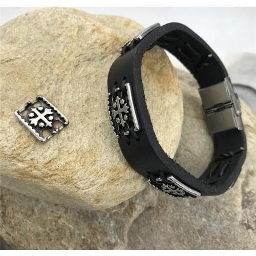 316l Stainless Steel Vintage Snowflake Charm for Bracelet DIY Jewelry Making Wholesales