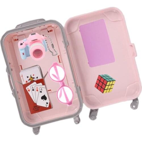 Doll Accessories Trunk,Glasses,Playing Card,Cube For 18 Inch American&43Cm Baby New Born Doll Our Generation , Baby Best Gift