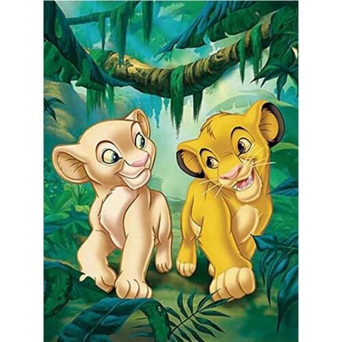 Disney 5D Diamond Painting Cartoon Anime The Lion King Cross Stitch Kits Diamand Mosaic Home Decor Diamond Embroidery Art