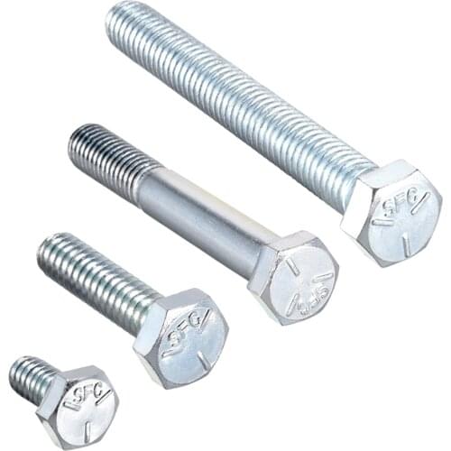 Uxcell 5-40PCS 1/4" 3/8" Thread Hex Head Screw Bolts 20 Teeth 16 Teeth Fastener Grade 5 UNC Carbon Steel