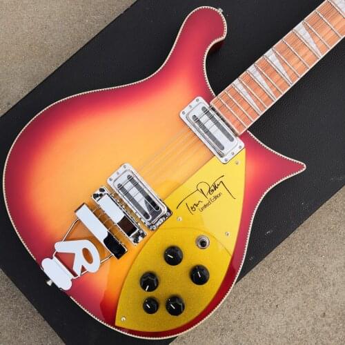 Signature style 660 Electric Guitar,Cherry red paint body with Glossy varnish 5 degrees guard,free ship