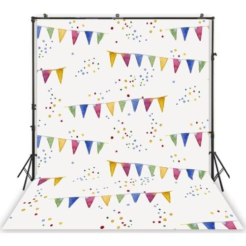 HUAYI Photography Backdrop Newborns Baby Shower Birthday Studio Photo Background Watercolor Flags Wall Photo Backdrops XT-7103
