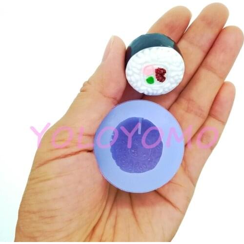 G643YL 26.2mm x 25.0mm 3D Sushi Silicone Mold Miniature Food Resin Clay Art Soap Candle Aromatherapy Fondant Decoration Candy