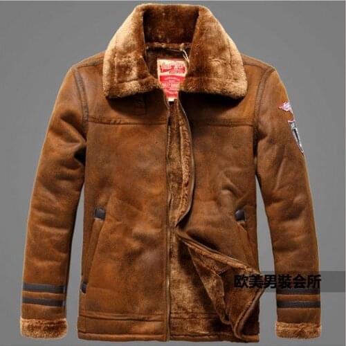 Winter leather jackets Men Faux Fur Coats casual motorcycle leather jacket Thicken velvet Outwear Overcoat For Man large size