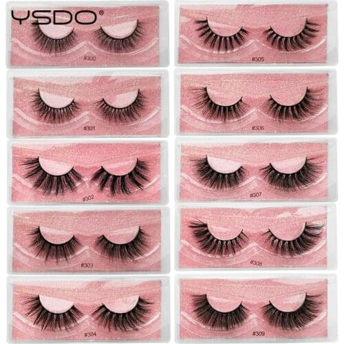 Mink eyelashes natural long false eyelashes makeup wispy faux 3d mink lashes faux cils fluffy lashes maquillaje cilios extension