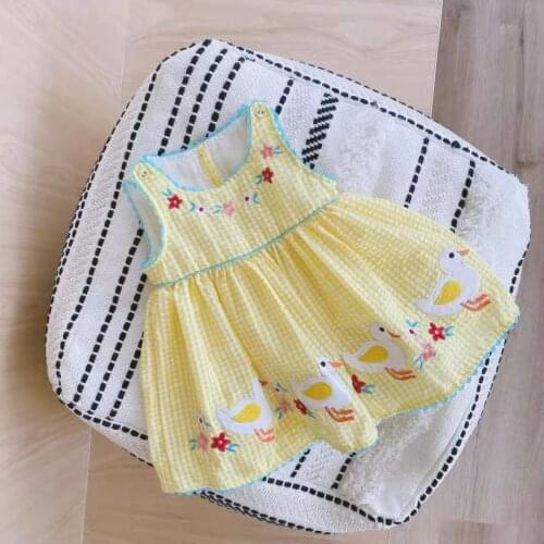 2021 New Summer Infant children Baby Girls Casual Dresses clothes Solid Bow Dress Clothes Dresses princess dress