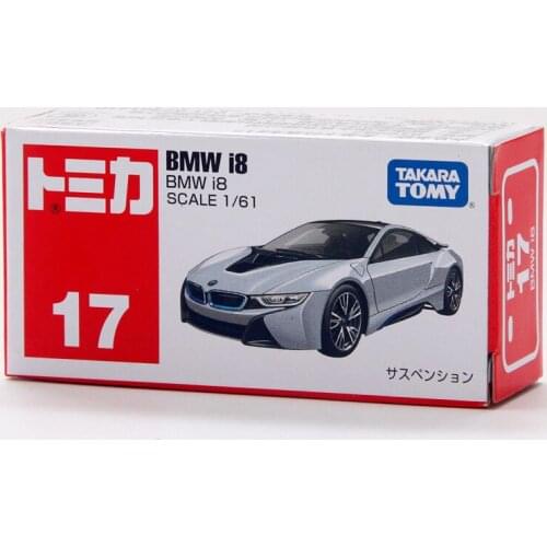 Takara Tomy Tomica 1:61 NO# 17 BMW i8 Silver Metal Diecast Vehicle Model Car
