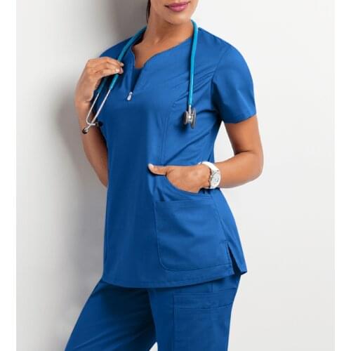 Hospital Staff Scrubs Top Nursing Uniform For Male Female Dental Clinic Supplies Nurse Women Uniforms Shirt Medical Uniforms